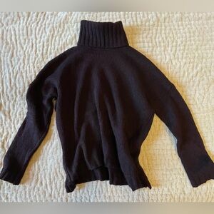 VINCE Turtleneck Sweater in Mulberry Wool Silk Cashmere Plush Warm & Soft M